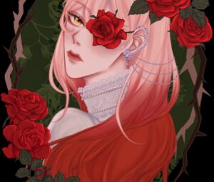The Blooming Rose on The Thorn Queen